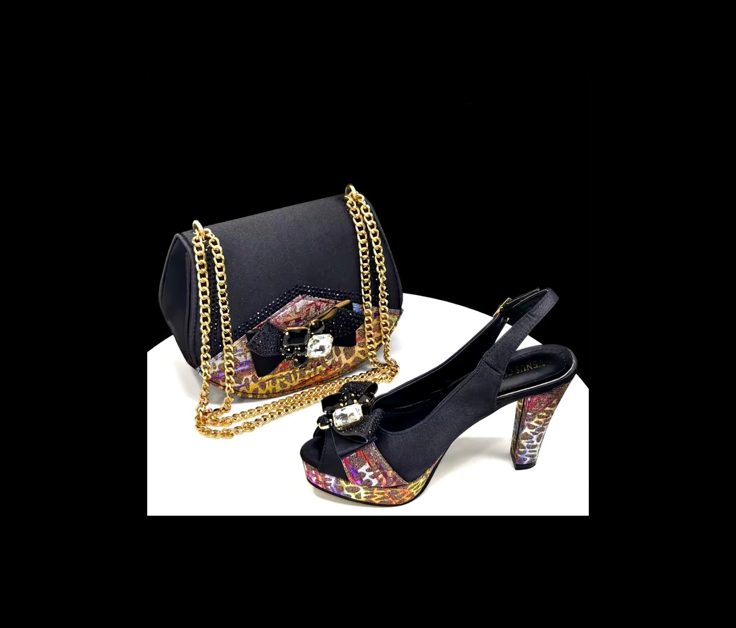 Chic Elegant Handbag and High-Heel Set for Special Occasions